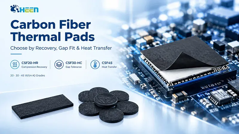 Carbon fiber pad in contact with a device